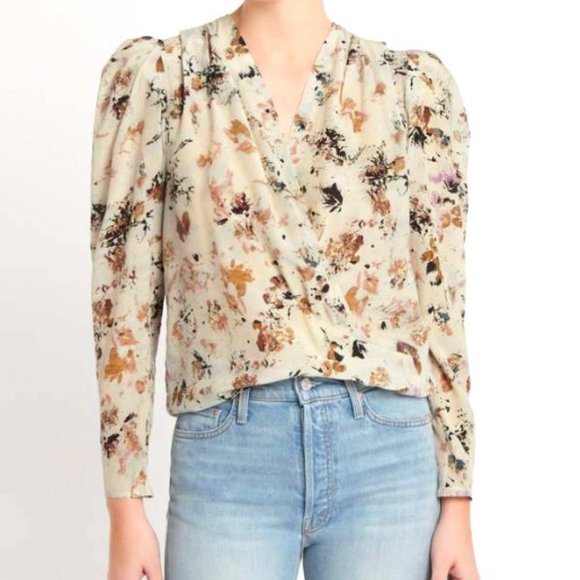 IRO Myla Floral Print V Neck Blouse - Picture 1 of 12